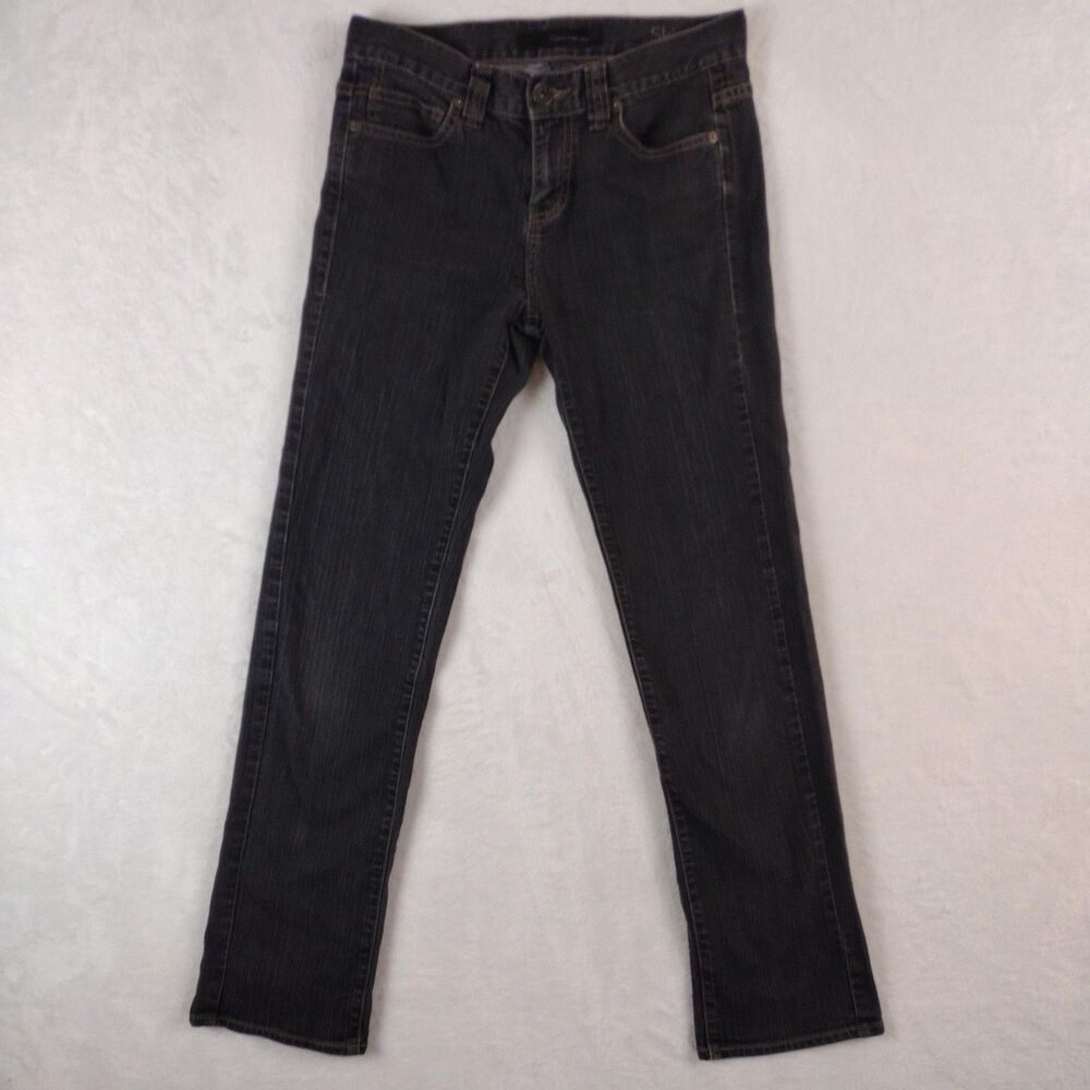 Calvin Klein Skinny‎ Jeans Women Size 27/14 Black Straight Leg